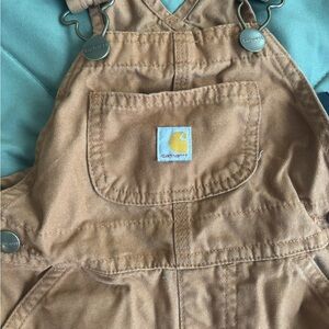 Carhartt Kids Tan Duck Canvas Overalls